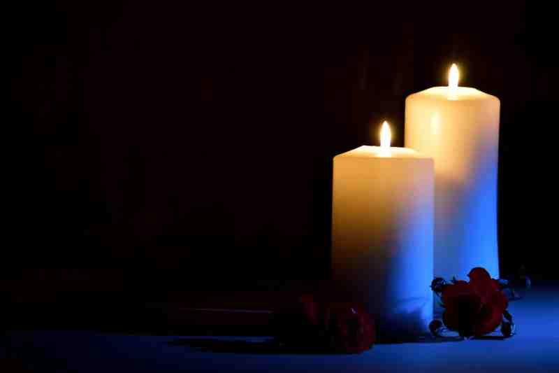 dark background burning candles