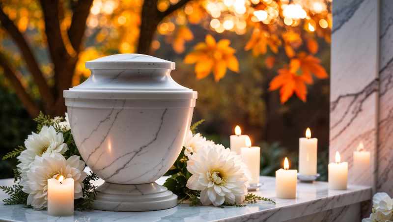 ashes flowers candles